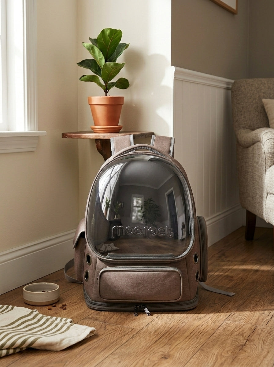 Transparent Pet Carrier Backpack — Breathable Travel Bag