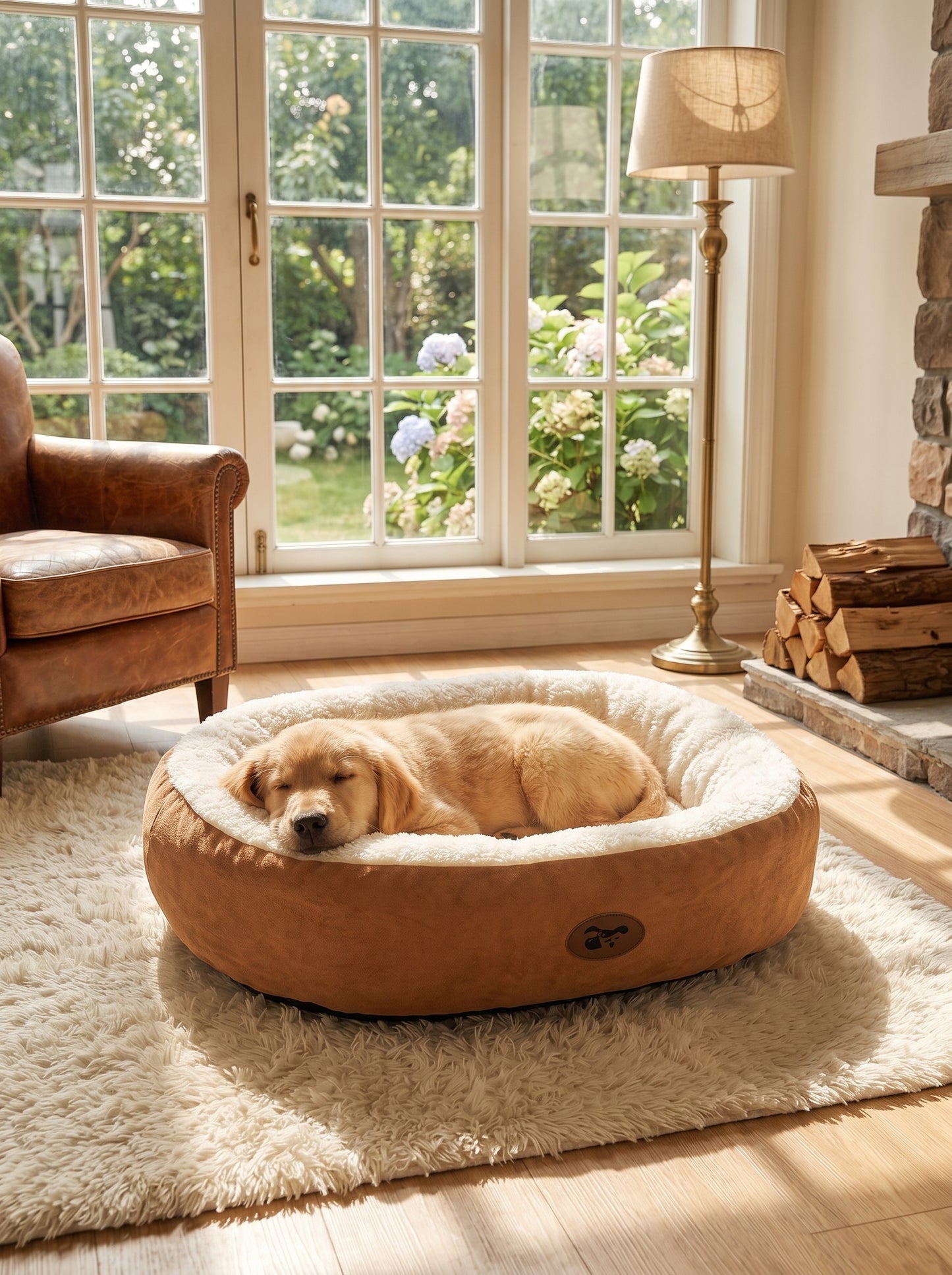 Plush Oval Pet Bed — Machine Washable Cushion for Dogs & Cats (All Sizes Available)