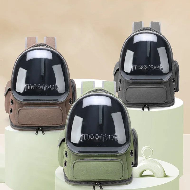 Transparent Pet Carrier Backpack — Breathable Travel Bag