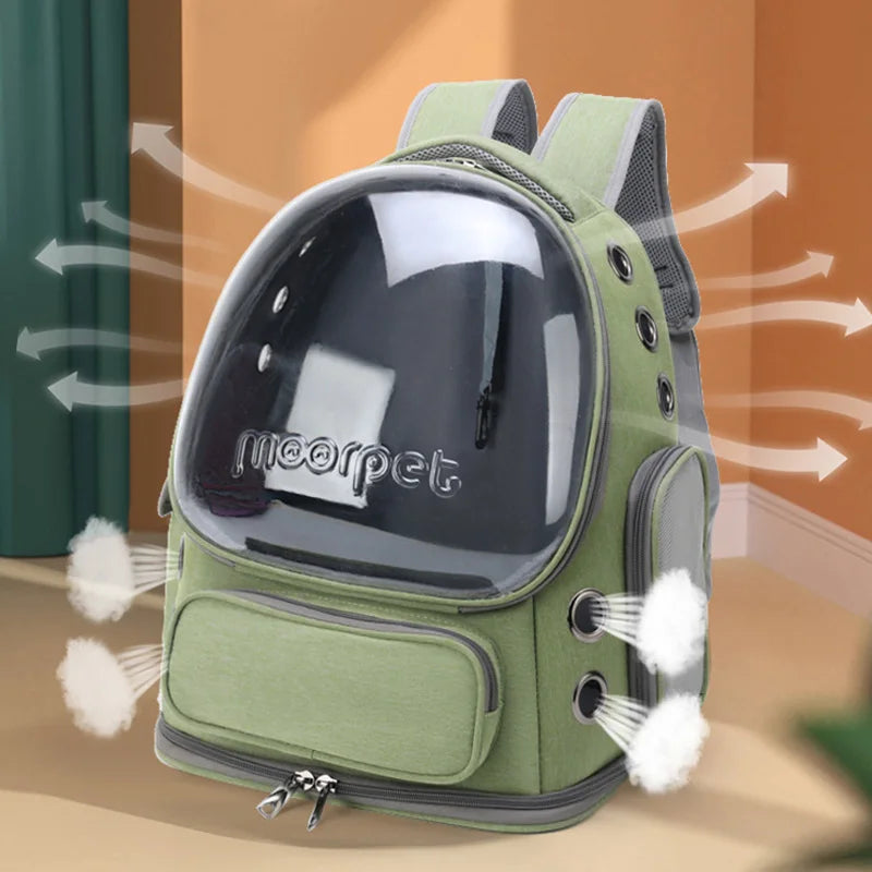 Transparent Pet Carrier Backpack — Breathable Travel Bag
