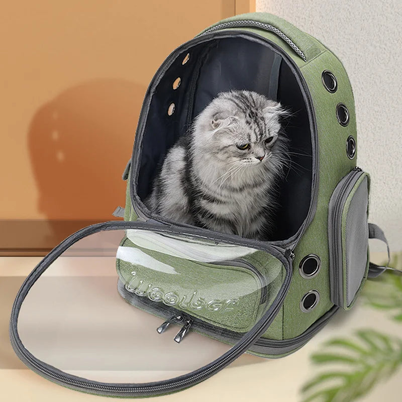 Transparent Pet Carrier Backpack — Breathable Travel Bag