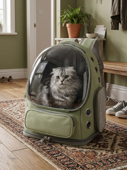 Transparent Pet Carrier Backpack — Breathable Travel Bag